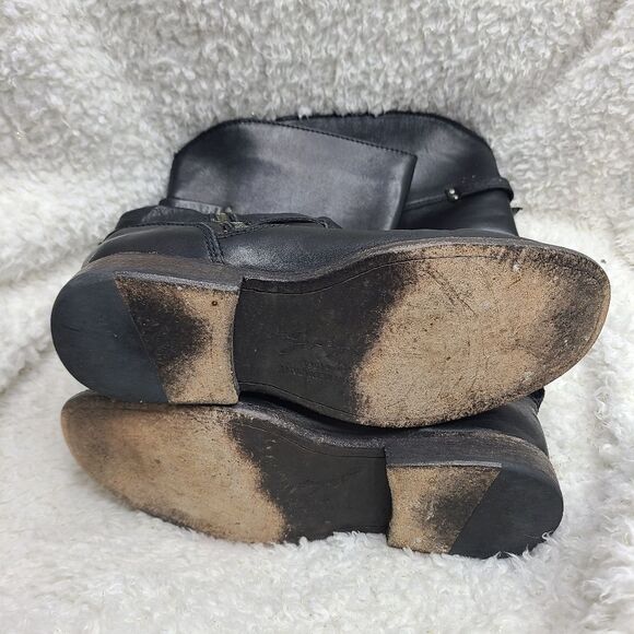 Frye Phillip Black Leather Womens Riding Boots size 6.5 - Picture 7 of 10